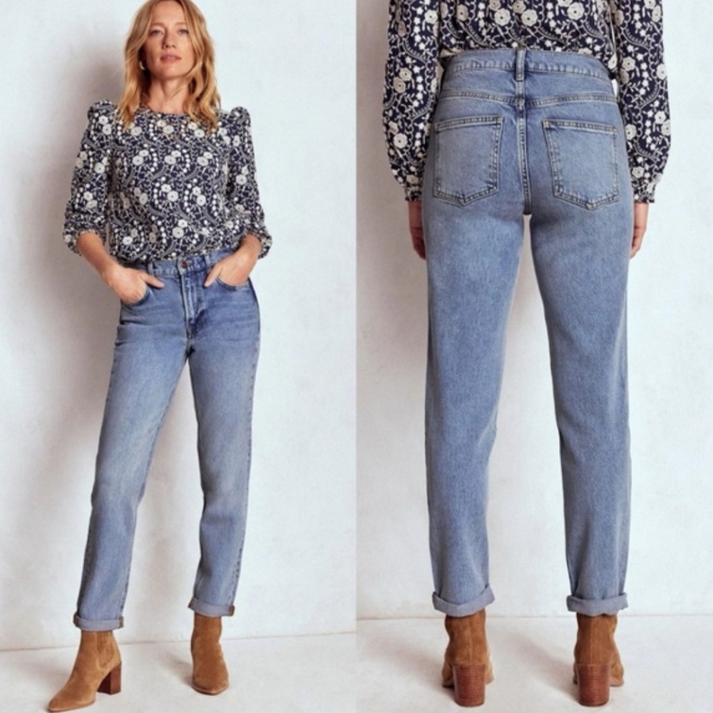 Boden Denim Girlfriend Denim Straight Leg Jeans Size 8